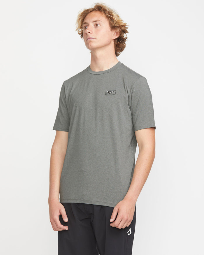 Men's Modstone Loose Short Sleeve Surf Tee-Heather Grey-Volcom