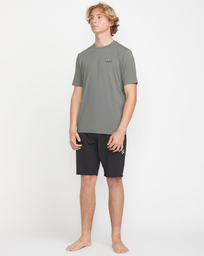Men's Modstone Loose Short Sleeve Surf Tee-Heather Grey-Volcom
