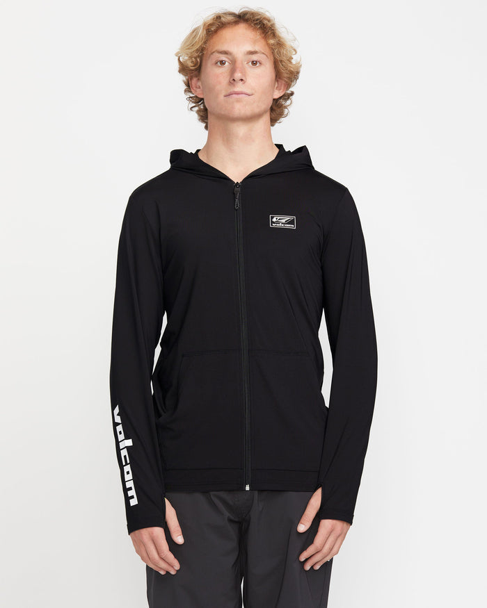 Men's Modstone Loose Zip Hoodie-Black-Volcom