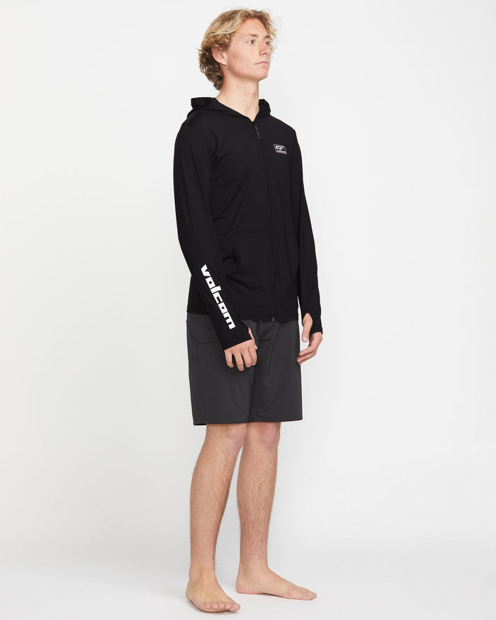 Men's Modstone Loose Zip Hoodie-Black-Volcom