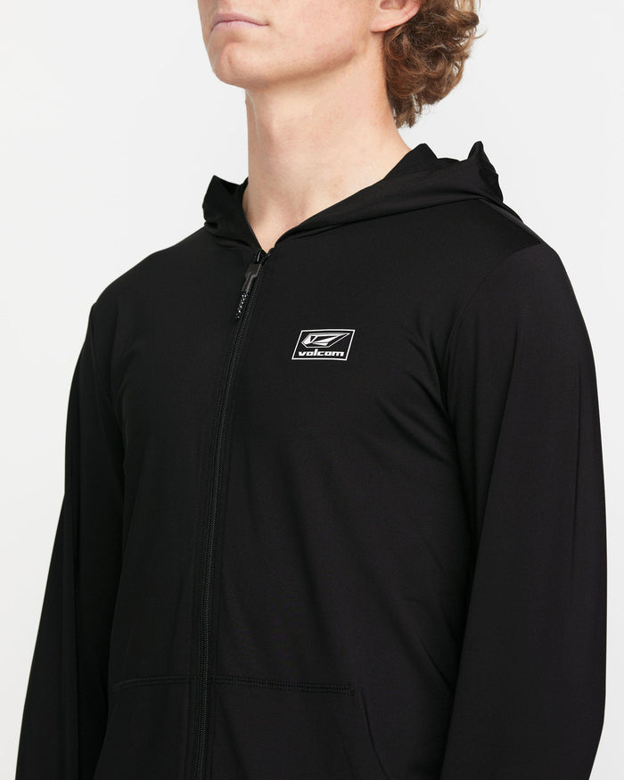 Men's Modstone Loose Zip Hoodie-Black-Volcom