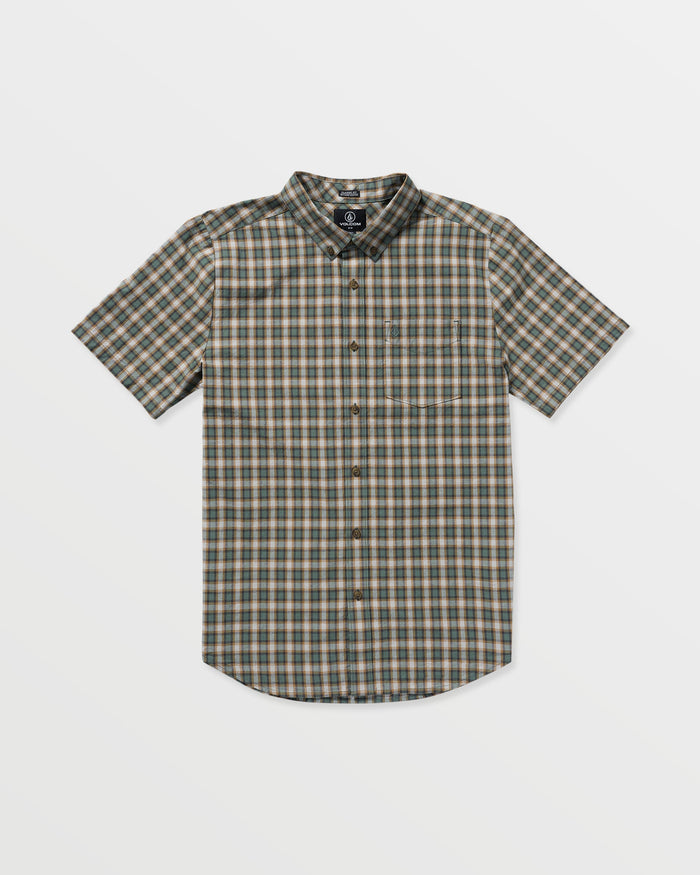 Men's Morphew Short Sleeve Shirt-Light Olive-Volcom