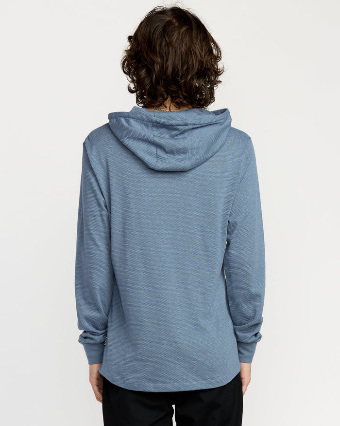 Men's Murph Thermal Long Sleeve Shirt-Blue Wash-Volcom