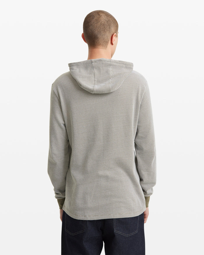 Men's Murph Thermal Long Sleeve Sweatshirt-Dark Olive-Volcom