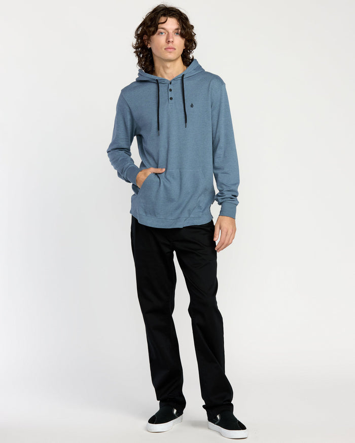Men's Murph Thermal Long Sleeve Shirt-Blue Wash-Volcom