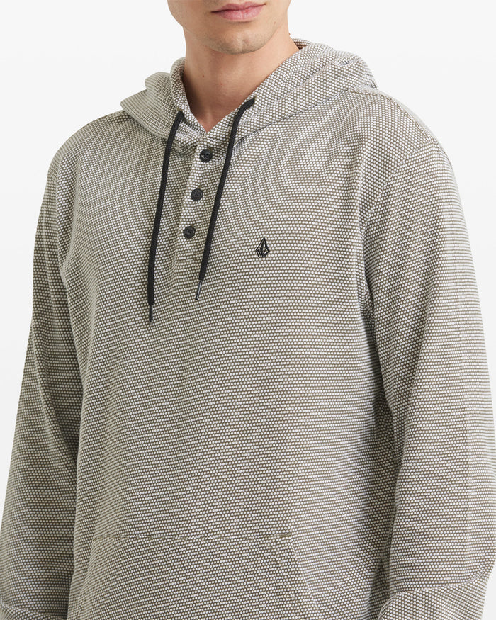 Men's Murph Thermal Long Sleeve Sweatshirt-Dark Olive-Volcom
