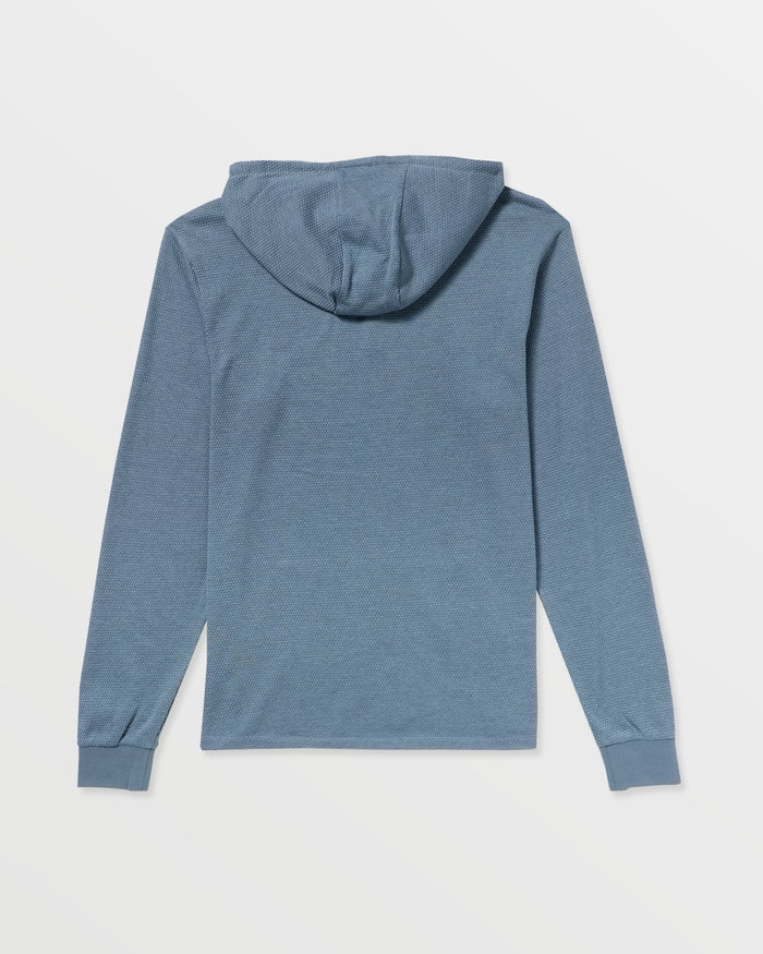 Volcom Men's Murph Thermal Long Sleeve Shirt Blue Wash