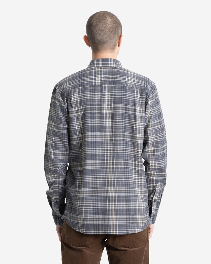 Men's Netastone Flannel Long Sleeve Shirt-Asphalt Black-Volcom