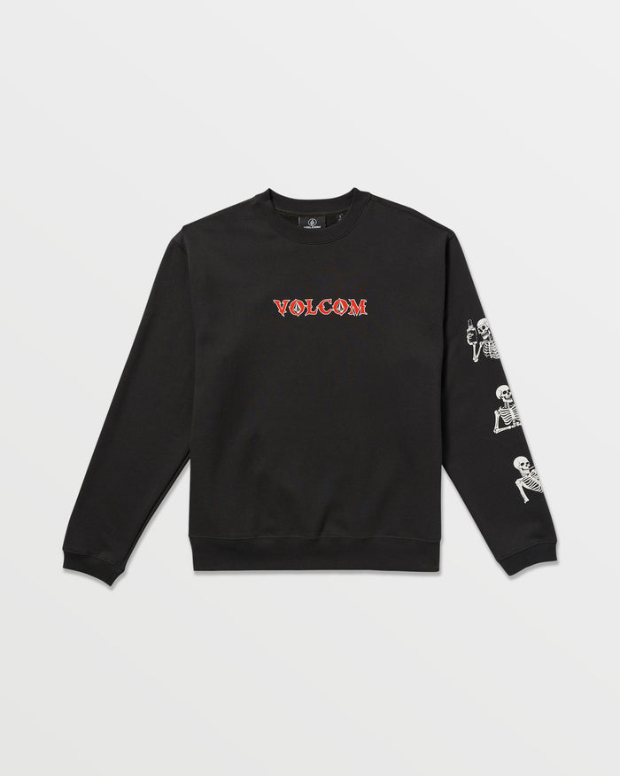 Men's Never Ends Crew Sweatshirt-Stealth-Volcom