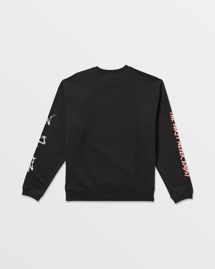 Men's Never Ends Crew Sweatshirt-Stealth-Volcom