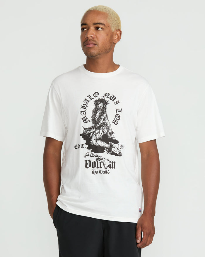 Men's Nui Loa Short Sleeve Tee-Off White-Volcom