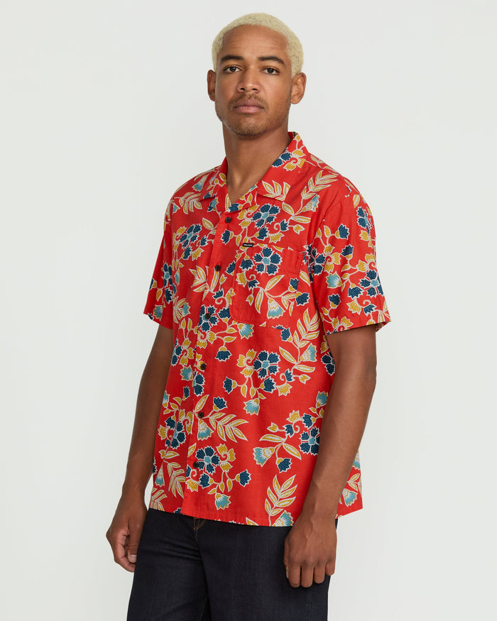 Men's Offering Short Sleeve Shirt-Chili Red-Volcom