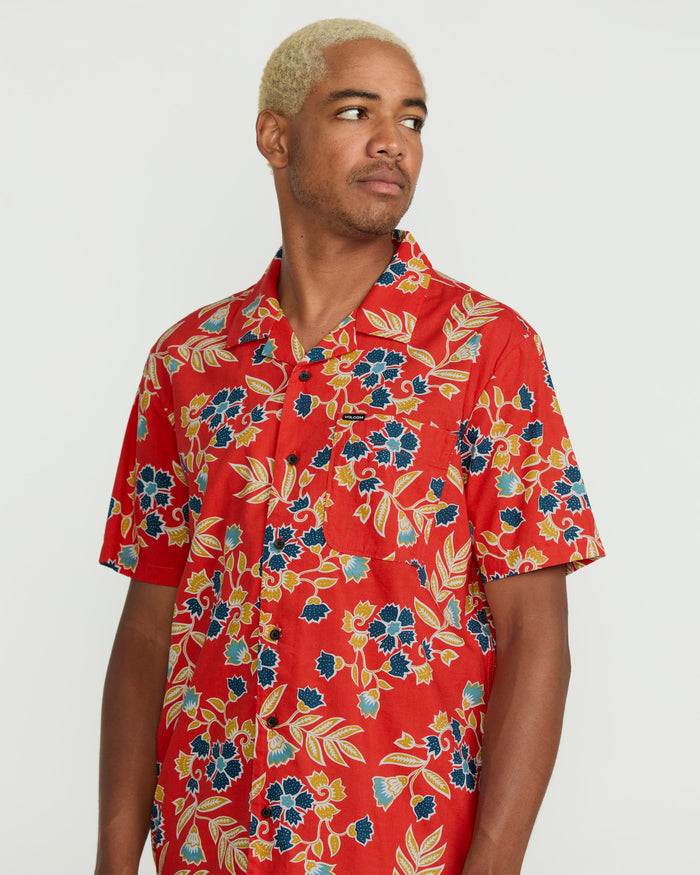 Men's Offering Short Sleeve Shirt-Chili Red-Volcom