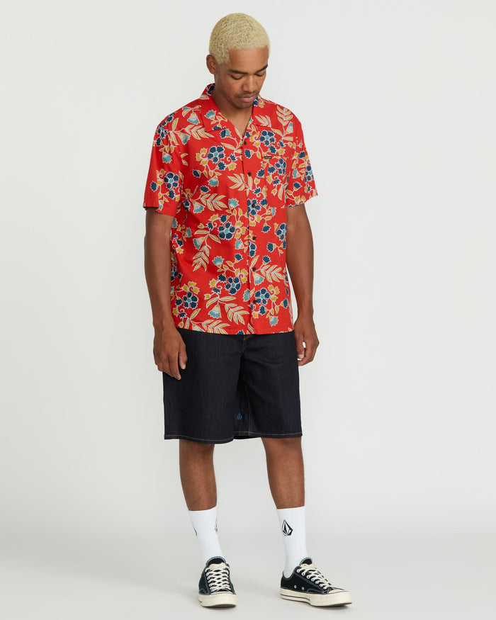 Men's Offering Short Sleeve Shirt-Chili Red-Volcom