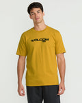 Men's Olympian Short Sleeve Tee-Mustard Gold-Volcom