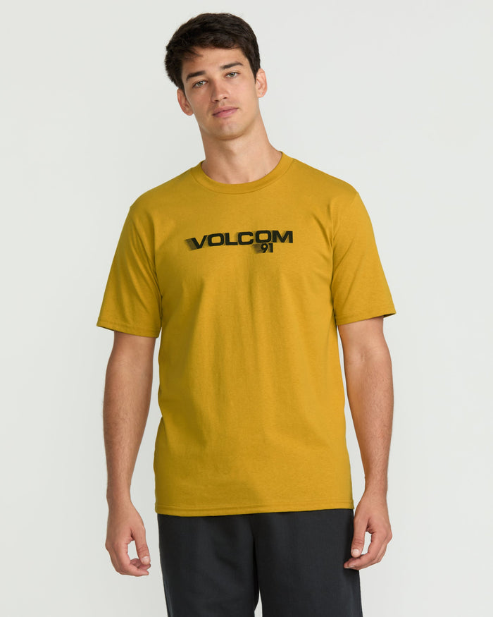 Men's Olympian Short Sleeve Tee-Mustard Gold-Volcom