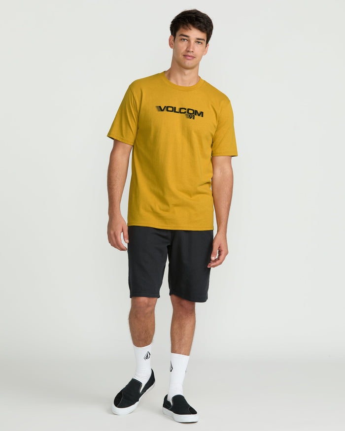 Men's Olympian Short Sleeve Tee-Mustard Gold-Volcom
