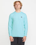 Men's Oval Track Loose Long Sleeve Surf Tee-Resin Blue-Volcom