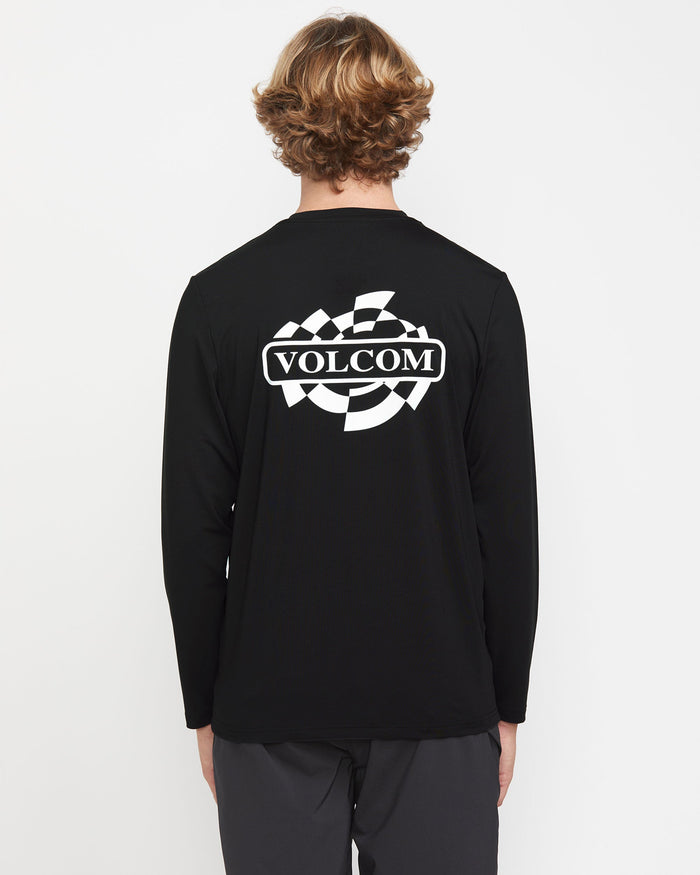 Men's Oval Track Loose Long Sleeve Surf Tee-Black-Volcom