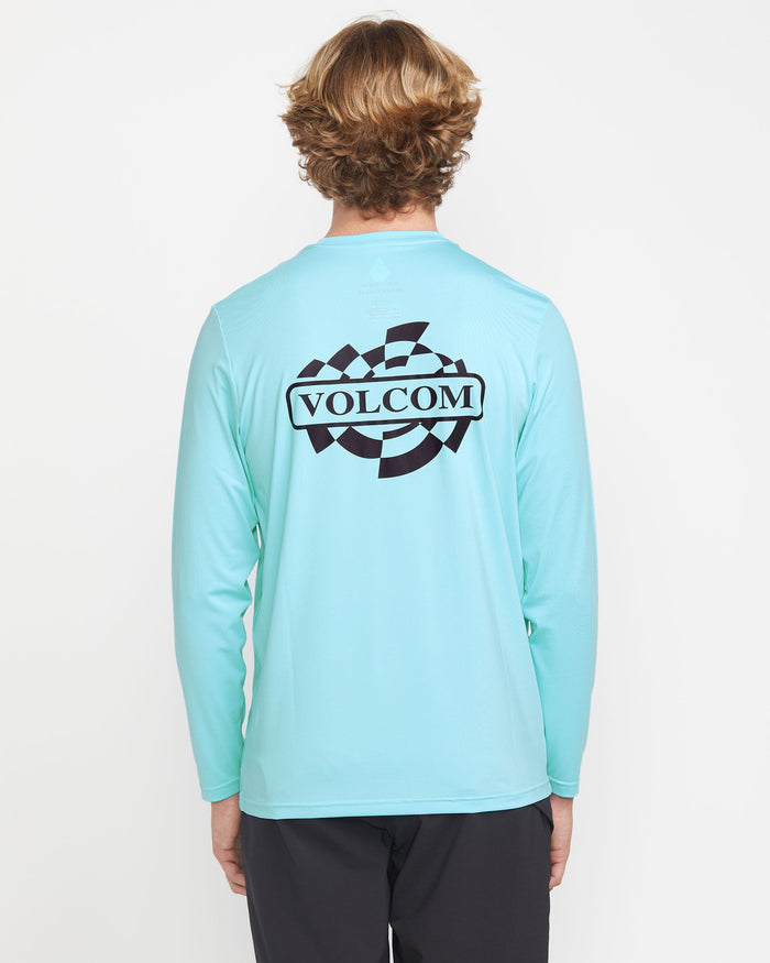 Men's Oval Track Loose Long Sleeve Surf Tee-Resin Blue-Volcom