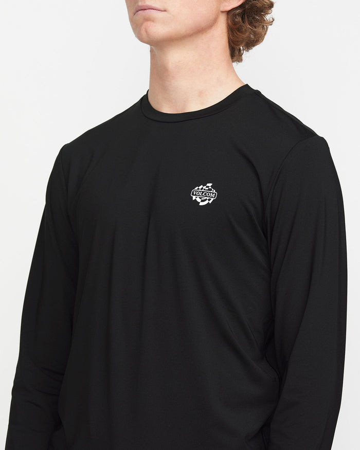 Men's Oval Track Loose Long Sleeve Surf Tee-Black-Volcom