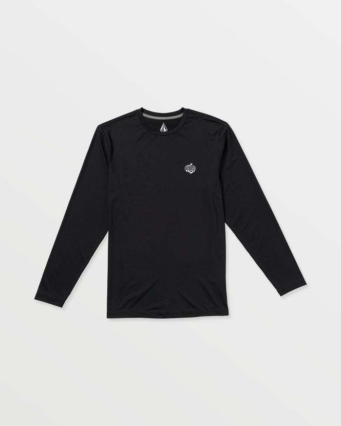 Men's Oval Track Loose Long Sleeve Surf Tee-Black-Volcom