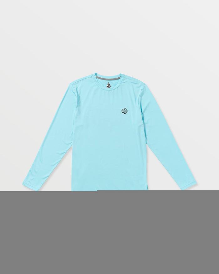 Men's Oval Track Loose Long Sleeve Surf Tee-Resin Blue-Volcom
