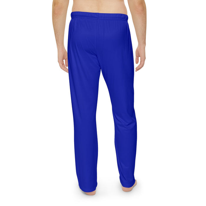 Men's Pajama Pants — Relaxed Blue Lounge Sleepwear with Small Monogram Accent - 314 Originals