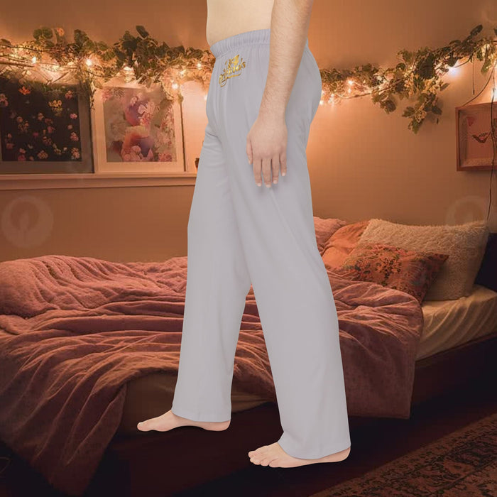 Men's Pajama Pants — Relaxed Gray Lounge Sleepwear with Small Monogram Accent - 314 Originals