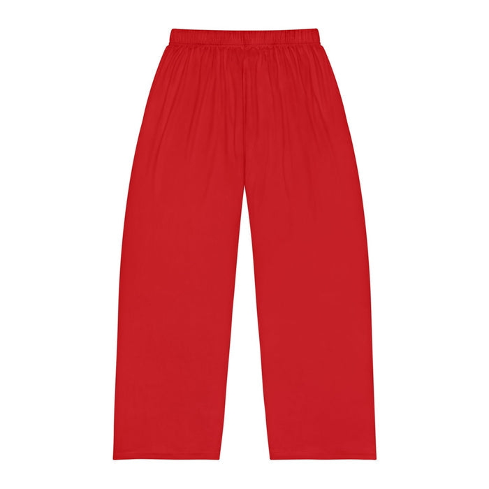 Men's Pajama Pants — Relaxed Red Lounge Sleepwear with Small Monogram Accent - 314 Originals