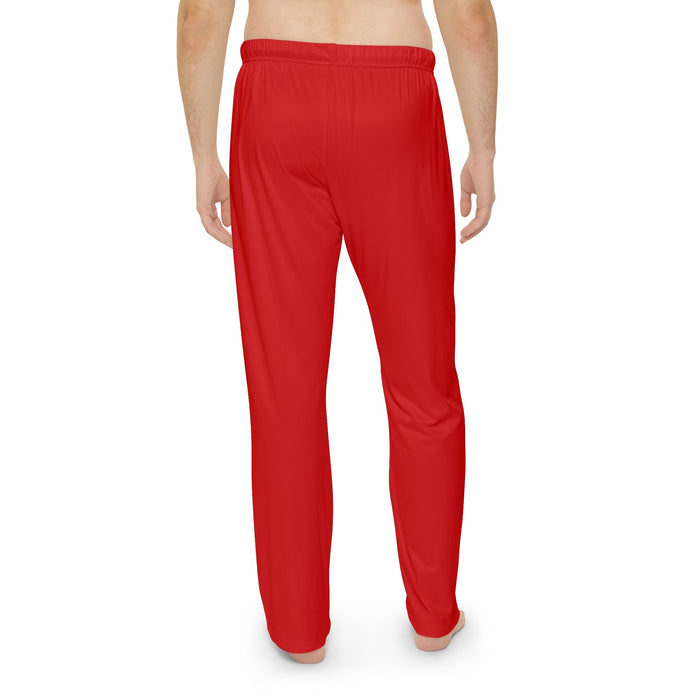Men's Pajama Pants — Relaxed Red Lounge Sleepwear with Small Monogram Accent - 314 Originals