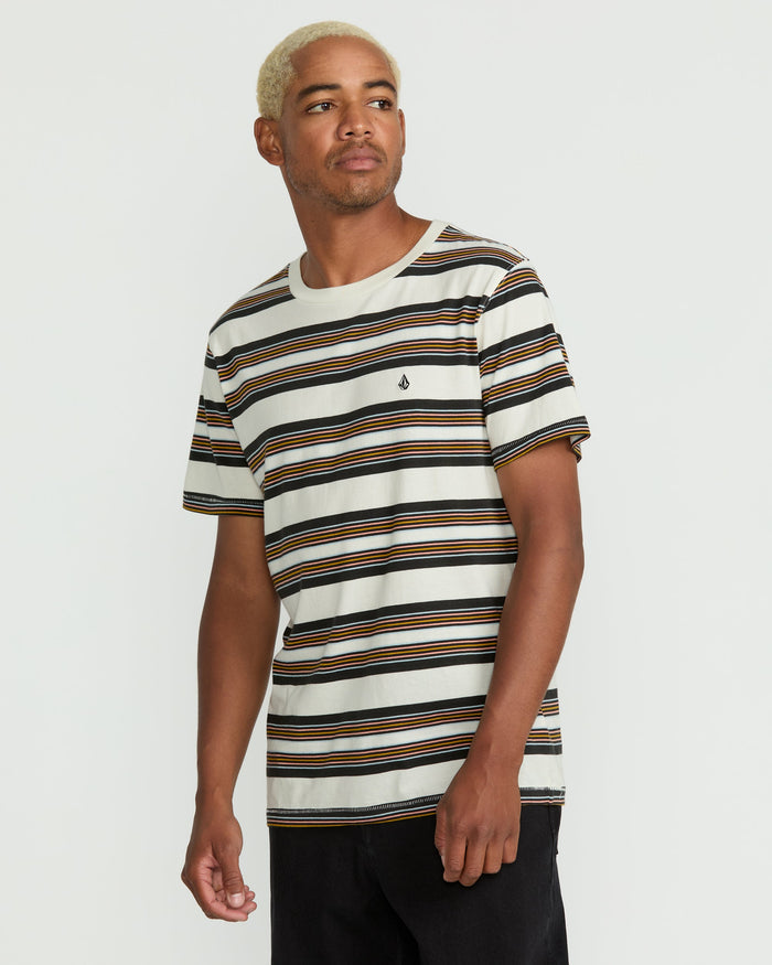 Men's Parotic Crew Short Sleeve Tee-Off White-Volcom