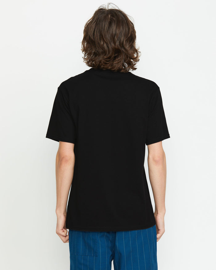 Men's Pass Line Short Sleeve Tee-Black-Volcom