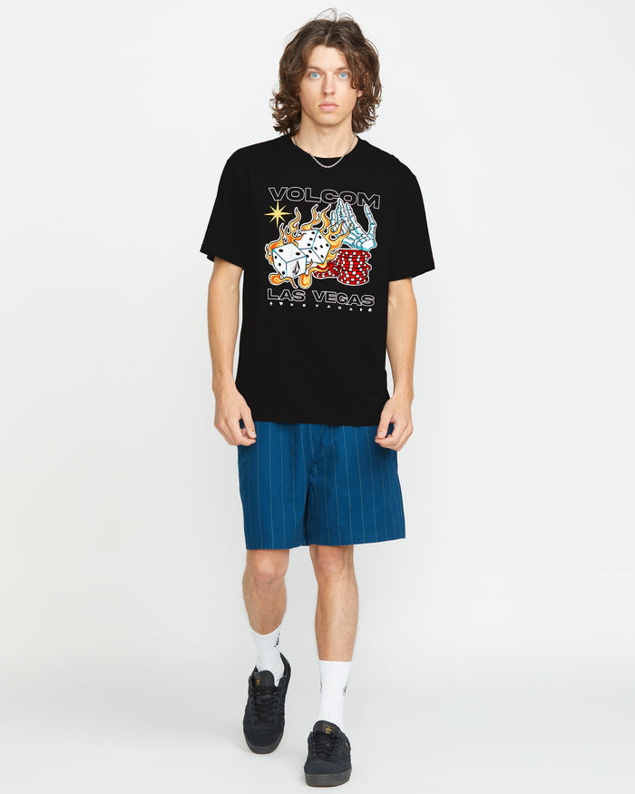Men's Pass Line Short Sleeve Tee-Black-Volcom