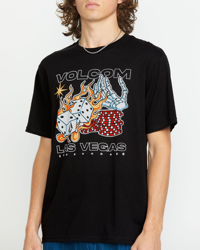 Men's Pass Line Short Sleeve Tee-Black-Volcom