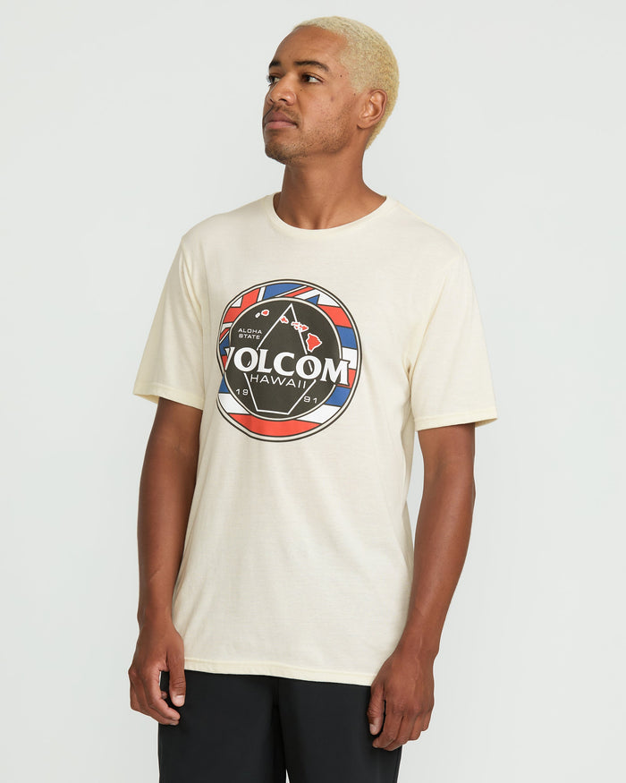 Men's Pau Hana Short Sleeve Tee-Off White Heather-Volcom