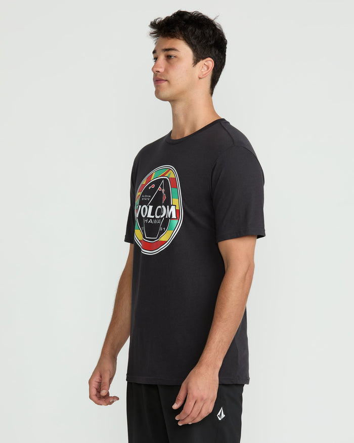 Men's Pau Hana Short Sleeve Tee-Washed Black Heather-Volcom