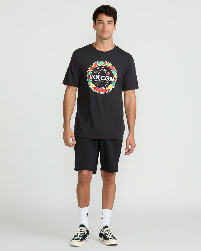 Men's Pau Hana Short Sleeve Tee-Washed Black Heather-Volcom