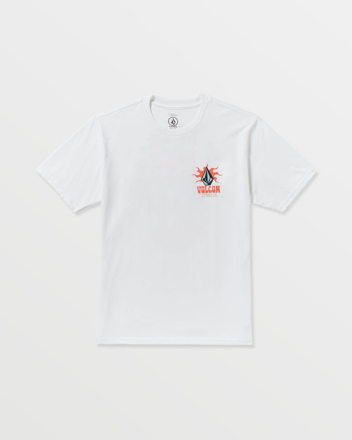 Men's Peak A Boo Short Sleeve Tee-White-Volcom