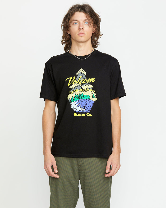 Men's Pnw Short Sleeve Tee-Black-Volcom