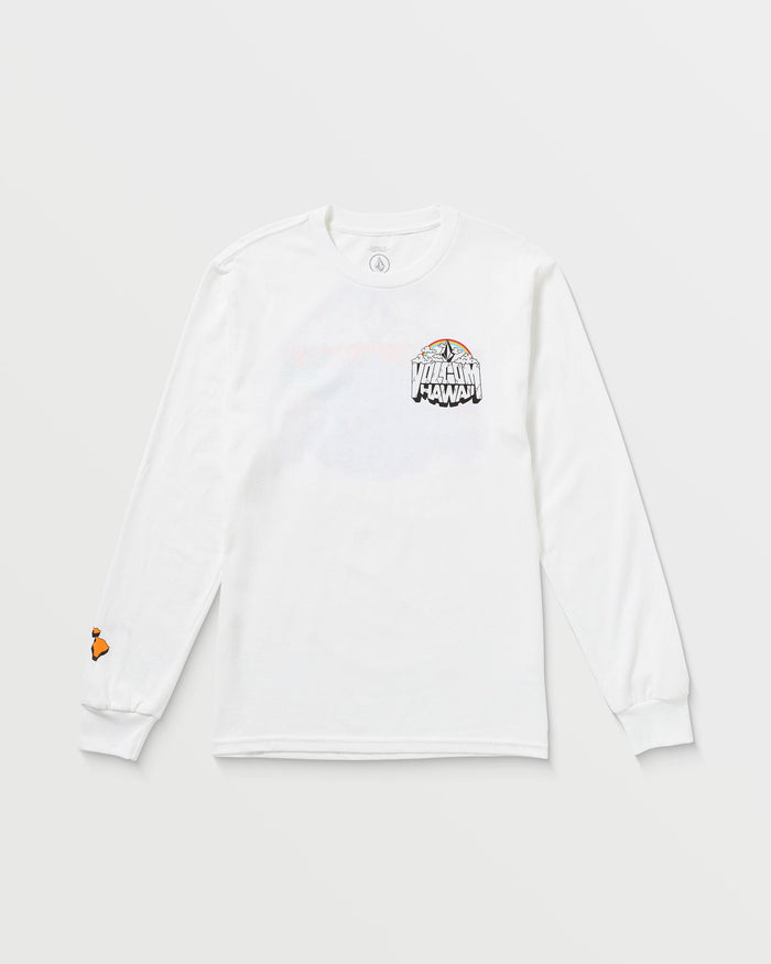 Men's Postcard Long Sleeve Tee-White-Volcom