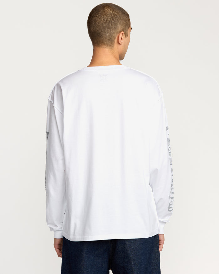 Men's Povj Long Sleeve Tee-White-Volcom
