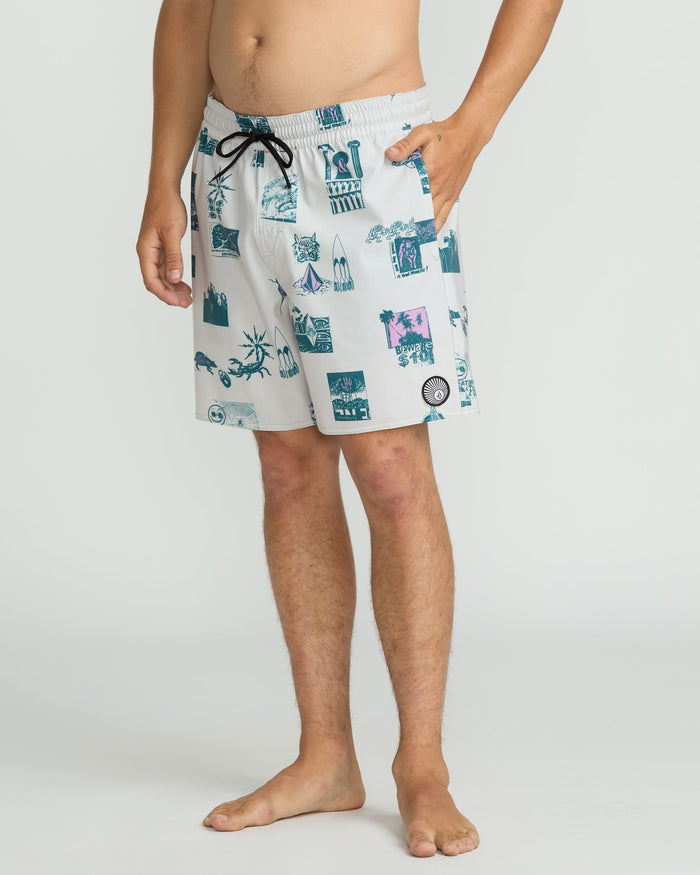 Men's Psyche Cotton 17" Trunks-Stone-Volcom