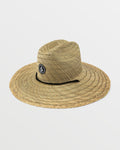 Men's Quarter Straw Hat-Natural-Volcom