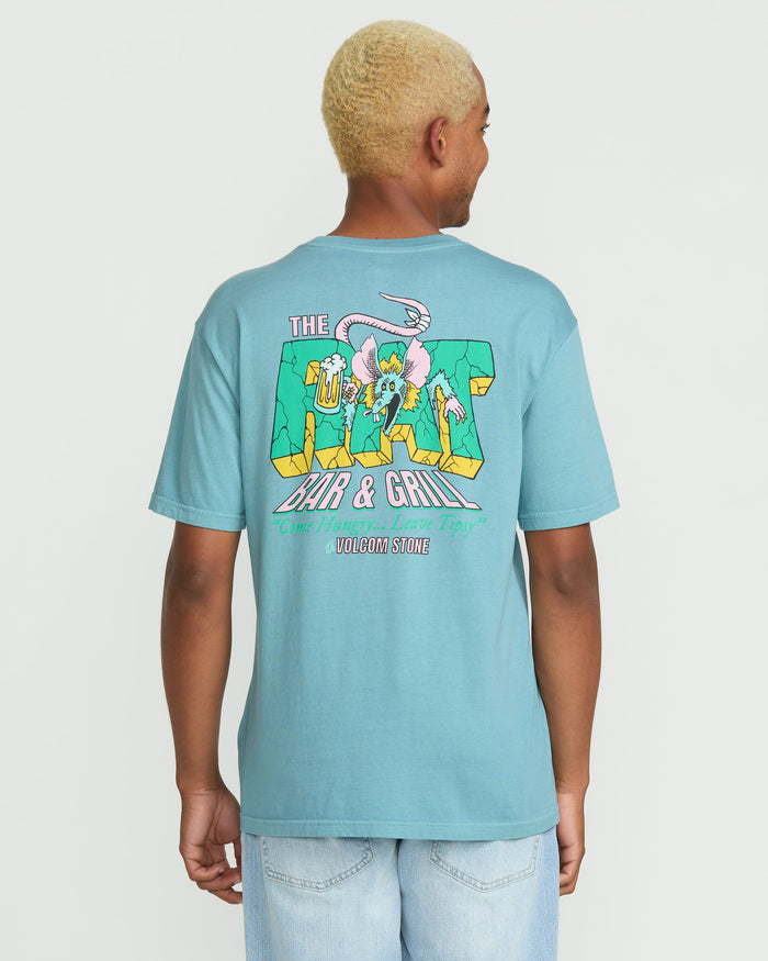 Men's Rat Bar Short Sleeve Tee-Used Blue-Volcom