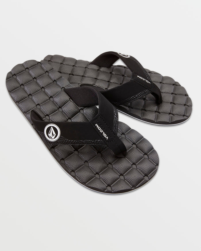 Men's Recliner Sandals-Black/White-Volcom