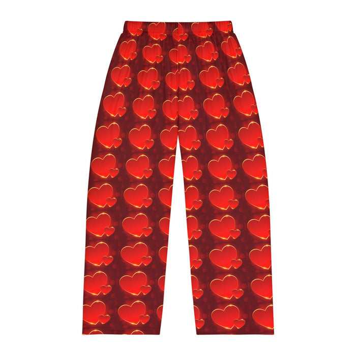 Men's Red Heart Pattern Pajama Pants – Valentine's Lounge Sleepwear - 314 Originals