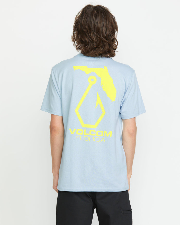 Men's Reelin Short Sleeve Tee-Carolina Blue-Volcom