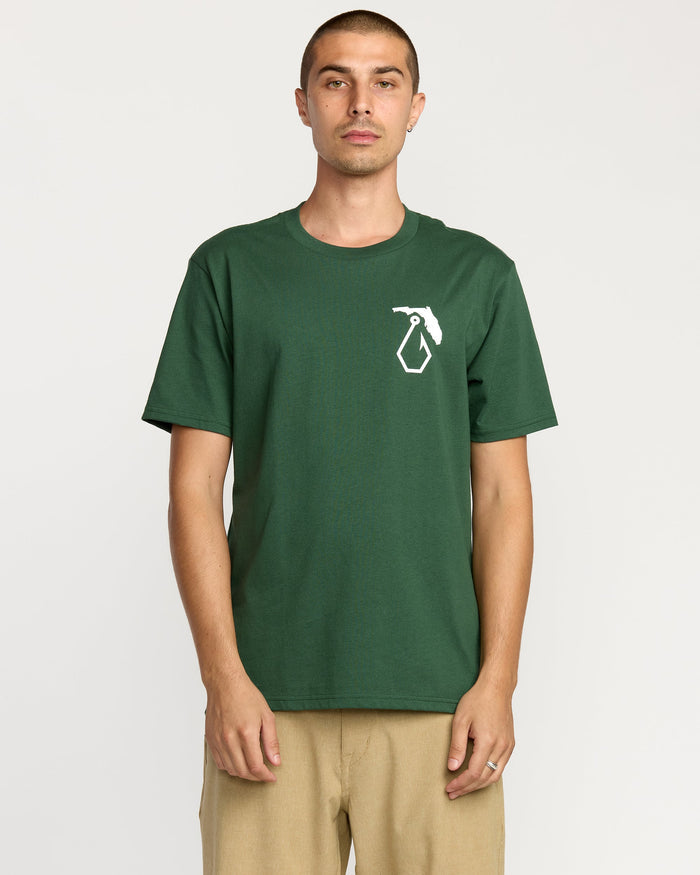 Men's Reelin Short Sleeve Tee-Vineyard Green-Volcom