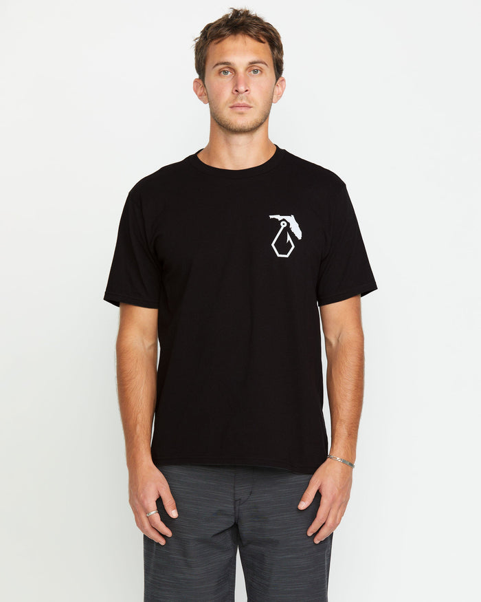 Men's Reelin Short Sleeve Tee-Black-Volcom